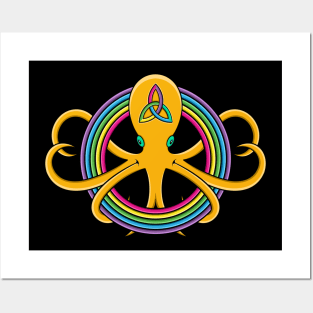 colorform rainbow octopus Posters and Art